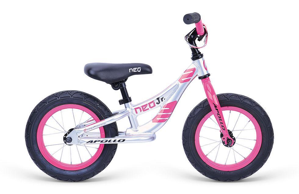 Neo Jr 12 Balance Bike Silver Pink White